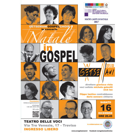 Locandina del concerto a Treviso, Teatro delle voci, 16 dicembre 2017